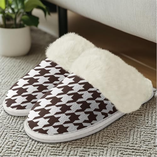 Cotton Slippers With Fluffy Edges House Slippers Non‑Slip Sole - Image 3