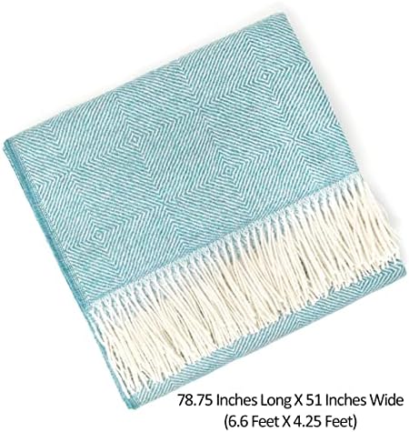 Alpaca Home | Dynasty Throw Blanket | 100% Pure Baby Alpaca Wool • Hypoallergenic, Soft & Cozy • Ethically Sourced | Softer & Warmer Than Wool (Waterworks) - Image 2
