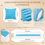 RYCHIC Extra Large Outdoor Picnic Blanket Folding Table Runner 6 Pillows Covers Oversized Sandrpoof Towel Outdoor Rug Family Trip Essentials Summer Vacation Must Have Travel Accessories Lake Day Stuff - Image 2