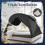 uniHimal Bed Tent Canopy, Queen, Blackout Portable Sleep Tent - Image 3