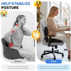 Ergonomic Seat Cushion with L-Shaped Design for Office Chair (Black) - Image 3