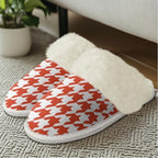 Cotton Slippers With Fluffy Edges House Slippers Non‑Slip Sole - Image 3