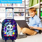 Kids Luggage for Boys 18", Carry on Suitcase with Wheels Panda Black - Image 7