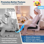Seat Cushion with Lumbar Support Pillow Ergonomic Back Cushion - Image 4