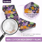 Outdoor Chaise Lounge Chair Cushion, 71 x 22 x 4.7 Inches Waterproof Chaise Lounge Cushions Thickened for Outdoor Furniture, Non-Slip Patio Lounge Chair Cushions, Purple Floral Leaf - Image 4