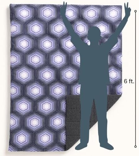 ROAM Weatherproof Sherpa Fleece Blanket - Durable Recycled Ripstop Exterior, Eco Insulation, Compact Travel Design, Machine Washable, All-Season Outdoor & Indoor Blanket, 75" x 52" (Artic Hex) - Image 5