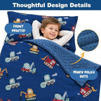 Toddler Sleeping Bag, Toddler Nap Mat with Pillow, Blue - Image 5
