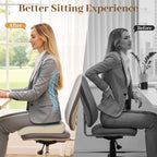 TranquilRelax 2XL Memory Foam Seat Cushion for Office Chair, 3.7-Inch, Khaki - Image 5