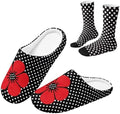 Fuzzy Slipper with Socks for Women Slip On House Slipper and Socks Set Cozy Fuzzy Slippers for Indoor by Baxinh