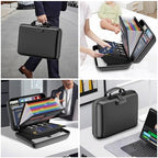 DocSafe Fireproof File Organizer with Lock, Hard-Shell Case Fireproof Document Box with 13 Pocket Accordion File Folder, Portable Home Office Travel Safe Storage for Important Documents Laptop Black - Image 6