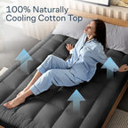 Niagara Sleep Solution 100% Cotton Top King Size Mattress Pad, Pillow Top - Image 3