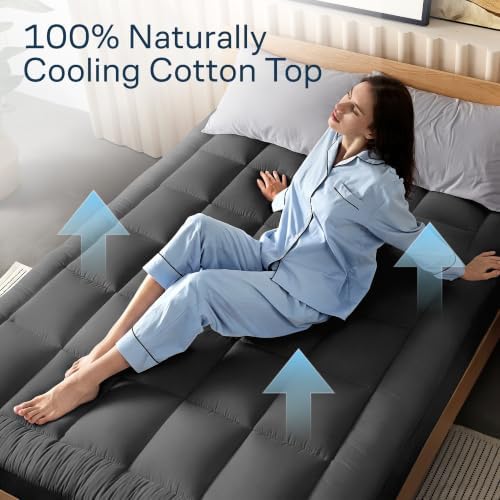 Niagara Sleep Solution 100% Cotton Top King Size Mattress Pad, Pillow Top - Image 3