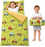 Toddler Sleeping Bag, Toddler Nap Mat with Pillow, Car by BunnikinsClover