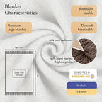 LYHome Cashmere & Merino Wool Blanket, Soft Throw for Bed & Couch, 55x79 in - Image 2