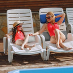 Headrest Pillow for Pool Chaise Lounge, Pool Lounge Pillows Outdoor with Elastic Band for Recliner and Pool Patio Chairs, Head Neck Support Pillow (22x8.6x3.9,White) - Image 2
