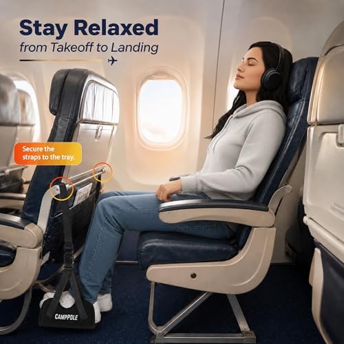 4 Pack Airplane Foot Hammock–Leg Pressure Relief Footrest - Image 4