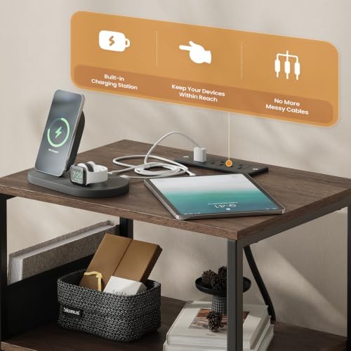 MALOL Night Stands for Bedrooms Set of 2 with Charging Station&Light Strip - Image 3