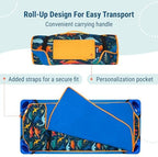 Wildkin Quilted Kids Nap Mat with Pillow for Boys & Girls – Soft Microfiber, Elastic Straps, Toddler Sleep Mat for Daycare, Preschool, Kindergarten & Travel, Ages 3–7, Machine Washable - Image 4