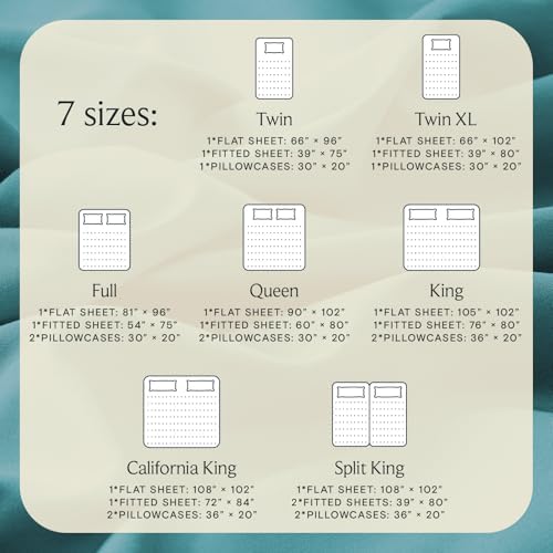 Twin Size Sheets Set, Cooling & Soft Deep Pocket Bed Sheets, 3PC - Image 4