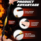 2 Rolls Fire/Smoke Gasket Seal with Groove, 0.5" W X 0.25" H X 18' L, Black - Image 3