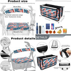 LedBack American Flag 3 Pcs Sets Rollator Walker Accessories Lightweight Rollator Walker Seat & Backrest Covers, Rollator Storage Basket for 4th of July - Image 6