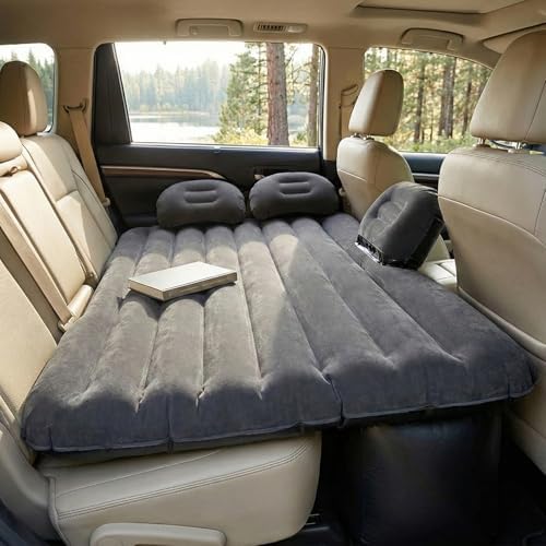 ZONETECH Inflatable Car Mattress Back Seat Car Bed with Air Pump and 2 Pillows SUV Air Mattress for Camping, Travel Premium Quality Sleep Blow Up Pad Automotive Rear Seat Universal Fit - Image 7