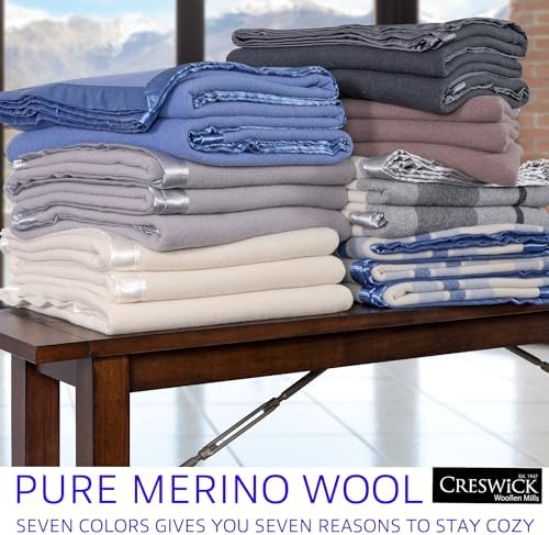 Creswick Woollen Mills 100% Australian Merino Wool Blanket – Soft Warm and Natural with Satin Binding, Breathable Luxury Bedding for All Seasons, (Charcoal, King Size) - Image 7