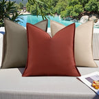 decorUhome Outdoor Waterproof Faux Linen Throw Pillow Covers 22x22 Set of 2 - Image 5