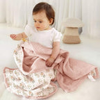 lulumoon Muslin Baby Blanket for Girls: Soft Lightweight Toddler Blanket - Image 2