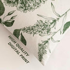 Foindtower Set of 2 Linen Floral Throw Pillow Covers Neutral Vintage Print Decorative Cozy Cushion Covers Farmhouse Boho Home Decor for Sofa Chair Couch Bedroom Living Room,20×20 Inch,Dark Green - Image 3