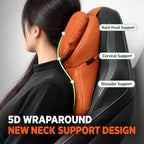 Aviation-Grade Pu Leather Car Headrest, Memory Foam Neck Pillow (Mocha Brown,(1pcs)) - Image 5