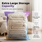 No-Pump Vacuum Storage Bags, 2026 New Cube Compression Space Saver Bags, Upgrade Large Storage Compression Bags, 3D No-Pump Vacuum Bags for Clothes, Comforters, Blankets, Bedding (31.5"*39.4"-5pcs) - Image 5
