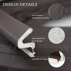 LSGCQ Kerf Weather Stripping for Door Seal Strip, 40 Ft, Brown - Image 2