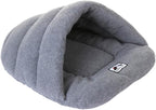 POPETPOP Cat Cave Dog Sleeping Bag Bed Cotton-Padded Warm Sleeping Bag Liner Snuggly Sleep Mat for Kitten Puppy Rabbit Guinea Pig Indoor Couch Floor Car Seat Grey Size S by POPETPOP