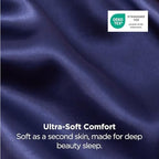 Bedsure Satin Pillowcases, Similar to Silk Pillow Cases Queen Size Set of 6, Pillow Case for Sleeping Women with Envelope Closure, Gifts for Women Men, Navy, 20x30 Inches, 6pcs - Image 5