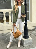 Saodimallsu Womens Open Front Cardigans Waffle Knit Sweaters with Pockets - Image 4
