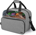 Teamoy Knitting Bag Tote, Crochet Bag Yarn Storage Organizer, Gray by Teamoy