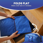 AXIESO Collapsible Extra Large Moving Bags 6 Pack - Blue Storage Totes - Image 5