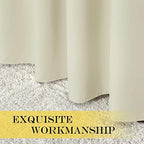 NICETOWN Room Darkening Beige Curtains for Doorway 78" L, Grommet Light Blocking Window Treatments Blackout Privacy Drapes for Living Room/Kids Room, 2 Panels, W52 x L78 - Image 6