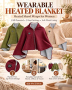 2027 New Heated Shawl Wraps for Women, USB Wearable Blanket - Image 2