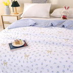 Coverless Duvet Single Double King Size, Reversible Summer Quilted Duvet Cosy and Lightweight Quilt Breathable Bedspreads Quilted Throw for Beds,Blue,150 * 200cm - Image 2