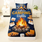 Erosebridal RV Camper Twin Fitted Sheet, Outdoor Camping Themed Bedding Set for Kids Girls Boys, Fun Summer Campsite Bed Sheets, Hiking Camping Lover Gifts Room Decor (No Top Sheet) by Erosebridal