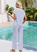 WIHOLL Two Piece Sets for Women Summer Spring Outfits Travel Cruise Resort Wear 2026 Beach Vacation Palazzo Pants Set - Image 4