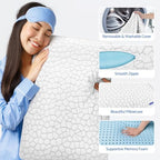 CushZone Memory Foam Pillow, Bed Pillow Neck Pillow for Sleeping - Image 4
