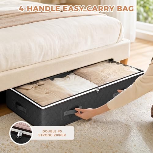 Budding Joy Under Bed Storage Containers with Clear Lids, 4 Pack - Image 5