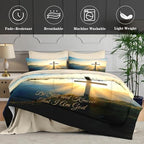WeCozy Full Comforter Set with Sheets, 7 Pieces Cross Bible Bedding - Image 5