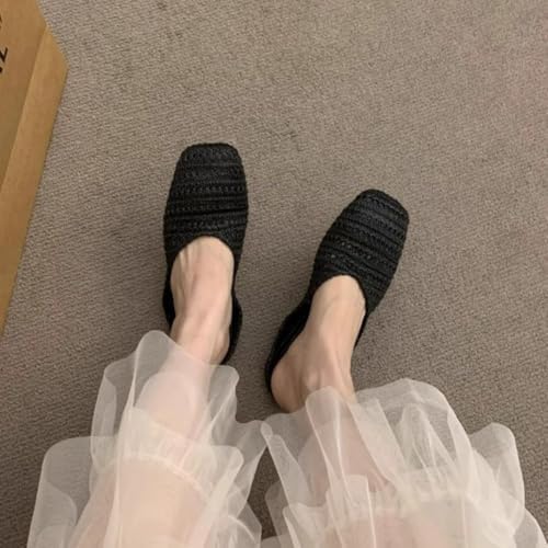 Elegant Bohemian Crochet Mules for Women, Breathable Hollow-Out Woven Knit Flats, Pointed Toe Summer Beach Sandals, Lightweight Slip-on Loafers for Travel & Daily Wear - Image 5