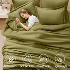 FUANNA California King Comforter Set 7 PCS, Soft Bed Set, Cozy Bed in a Bag - Image 3