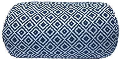 Bookishbunny 2pcs Micro Bead Microbead Roll Pillow Cushion for Bed Back Neck Head Body Support, 13" x 7", Various Designs (Navy+Diamond) - Image 3