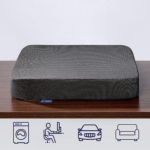 Ifoam Gel Infused Memory Foam Layer Wheelchair Cushion - Seat Cushion for Wheelchair-OfficeChair, Kitchen Chair-Pressure Sore and Tailbone Pain Relief-High Dense Polyfoam Base (Black,18x16x3 inch) - Image 5